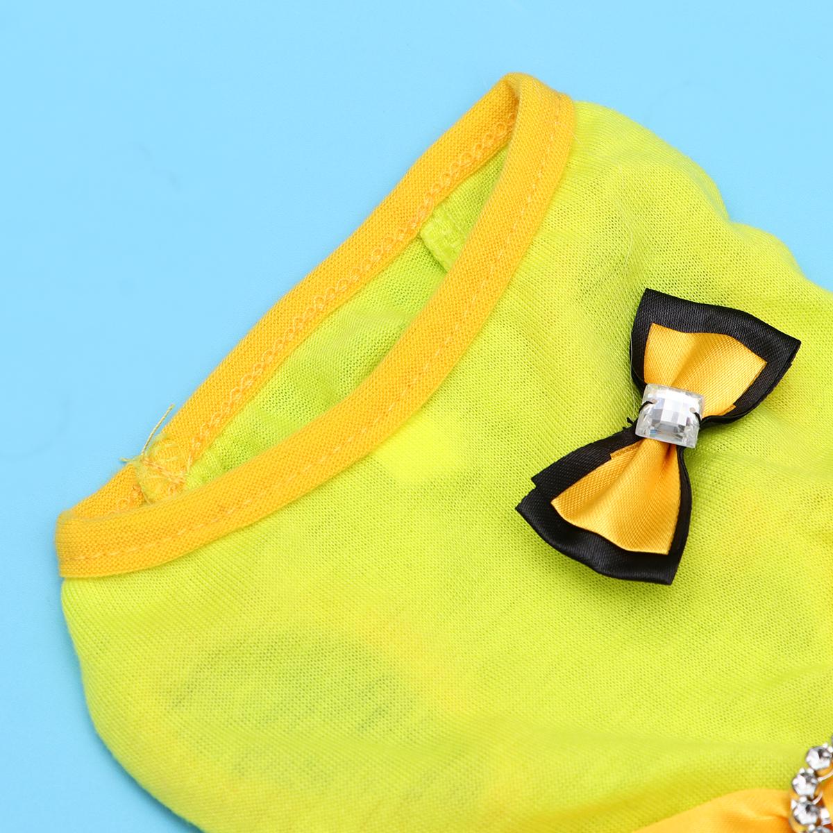 Dog Tutu Dress Yellow Wedding Festival Costume Clothes Pomeranian Pet Skirt Puppy Costumes Small Breed Dogs Chihuahua Poodle Dog S