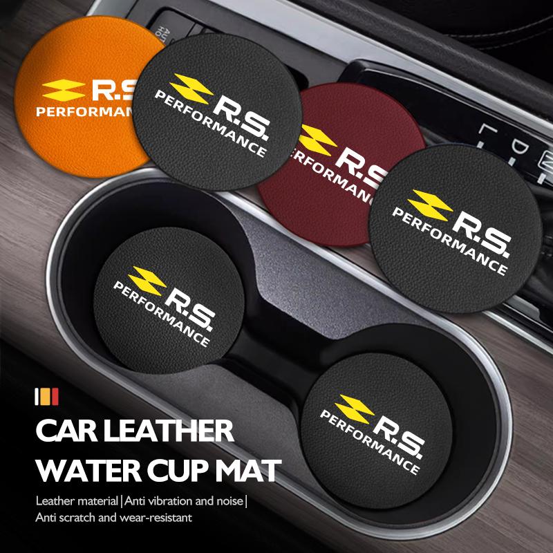 Suede Car Coaster Water Cup Holder Anti-Slip Pad Accessories For Renault Dacia RS Megan Scenic Logan Laguna Clio 3 4 Kadjar NN87