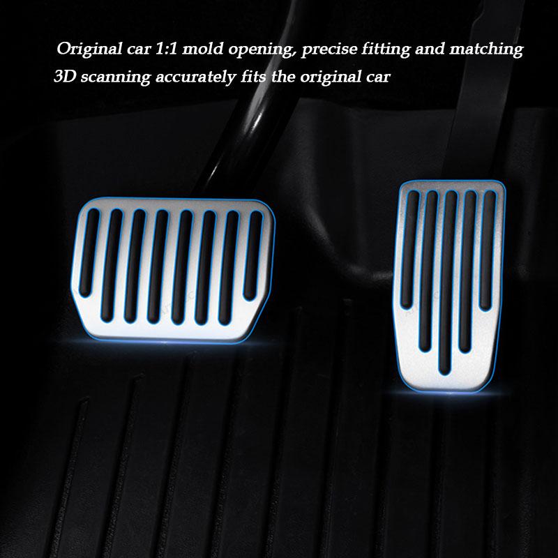 For Tesla Model Y L/Y Juniper 2025 Upgrade Foot Pedal Pads Non-slip Accelerator Brake Rest Performance Aluminum Mats Accessories