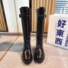 Fashion Boots Women's Autumn and Winter New Fashion Versatile and Thin High Martin Boots But Knee Thin Boots
