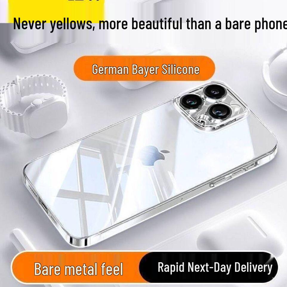 

Прозорий м який протиударний чохол для телефону Apple iPhone 16