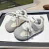 Korean-style children's sports shoes, retro spring-summer soft-soled mesh casual shoes for boys, Velcro breathable shoes for girls