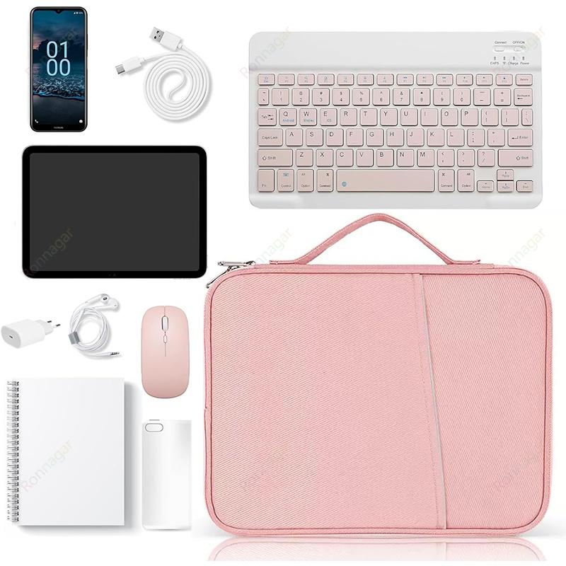 

Чехол-сумка для планшета Samsung Galaxy Tab S11/S11 Ultra S10 Plus S9 FE 12.4 S9 S10 FE 13.1 S9/S8/S7Plus S10 ultra 14.6 A9 Plus Tab S10 Ultra 14.6 розовый
