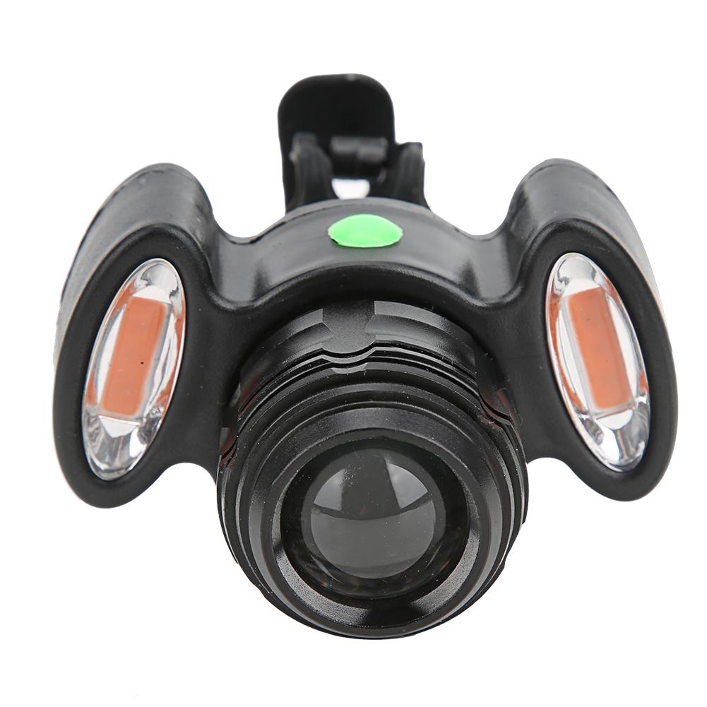 Night Cycling High Brightness Bike USB Charging Front Light Lamp Flashlight for Mountain Bicycle Black