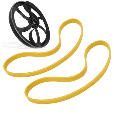2 Pcs 8/9/10 Inch Woodworking Bandsaw Wheel Yellow Bandsaw Rubber Tire Durable Band Saw Tire