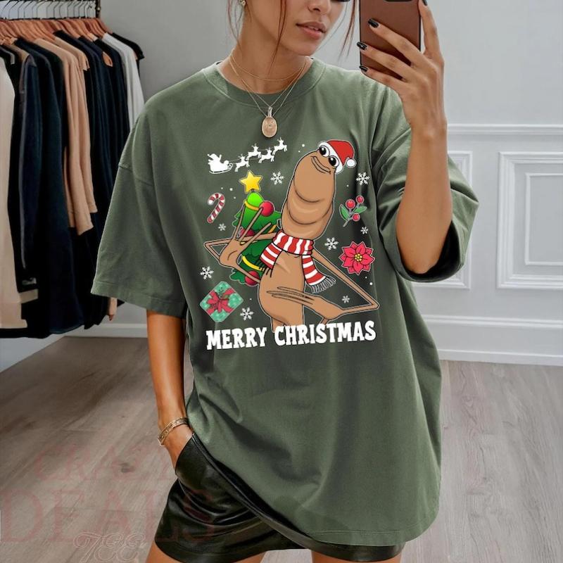 FUNNY Marcus The Worm Shirt Christmas Meme Tee Where Is Jimbo James Viral Meme Gift Fashion Graphic T Shirts Women Clothing S