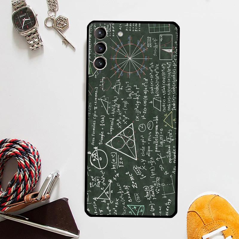 Symbol Math Science Physics Formulas Case For Samsung Galaxy S25 S24 Ultra S20 S21 S22 S23 Plus S9 S10 S24 FE S25 FE Cover Coque