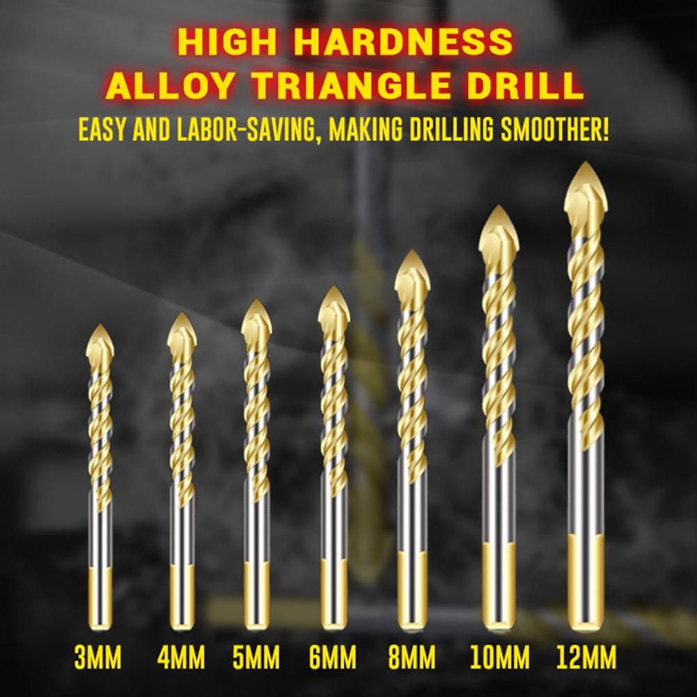 Vylepšená odolnost Slitinový trojúhelníkový vrták na mramor, sklo a porcelán