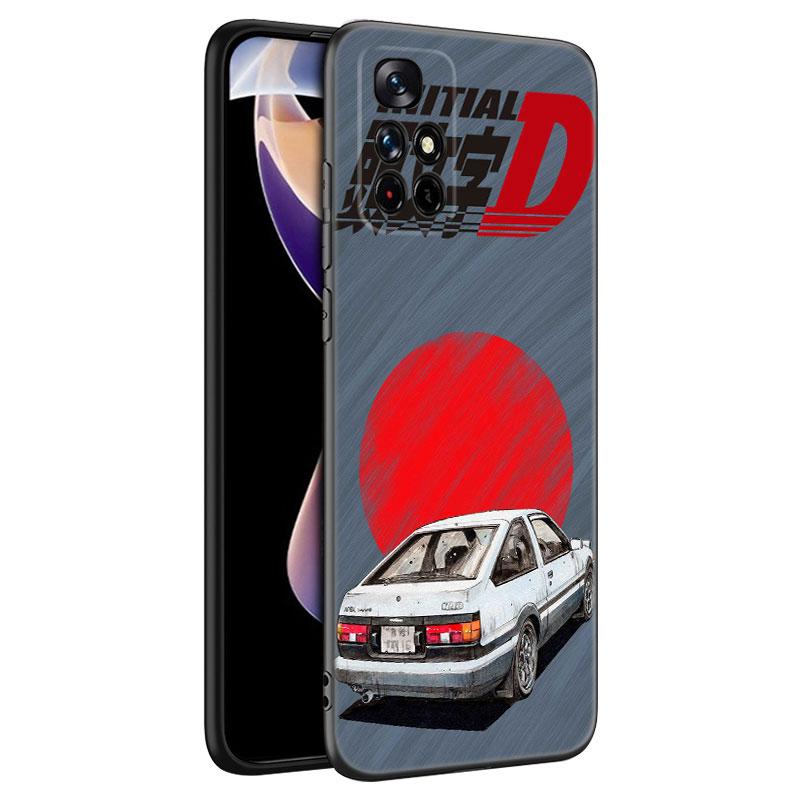 

Черный силиконовый чехол для телефона Initial D AE86 для Xiaomi Redmi Note 10 11 11S 12 13 4G 8 9 11T Pro 5G Plus 8T 9S 10S 12S Redmi Note 13 5G