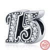 925 copper 16th 18th 20th 25th 30th 40th 50th Celebration Lucky Numbers Beads Fit Pantaro Charm Bracelet DIY Zircon Anniversary