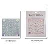 1 Sheet Dreamy  Diamond Patch 3D Face Jewels Mermaid Rose Temporary Tattoo Stickers Sweet Diy Body Art Decoration Makeup