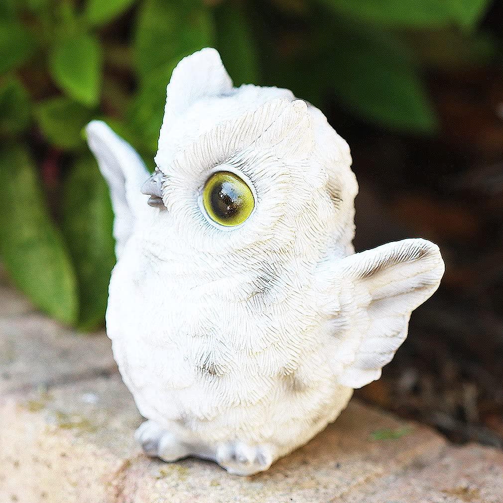 [Devalier] Mo01 Owl Figurine, Resin Owl, Perfect Gift for Birthdays (Flapping Owl Wings Lol)