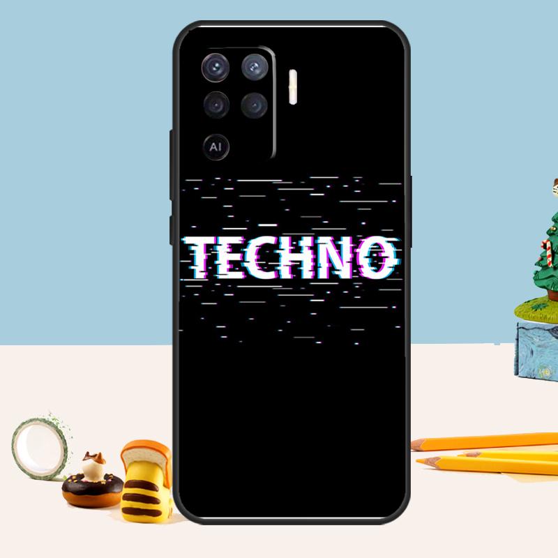 Love Techno Music Quotes Case For Oppo A98 A78 A58 A18 A38 A74 A94 A54 A15 A17 A57 A6 A5 Pro A16 A76 A96 A40 A60 A80
