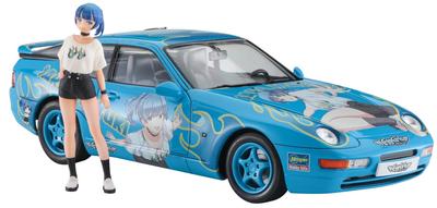 Hasegawa Porsche 968 Egg Girls Maiyuki Sara Plastic Model SP615 1/24 w/Figure (Car)
