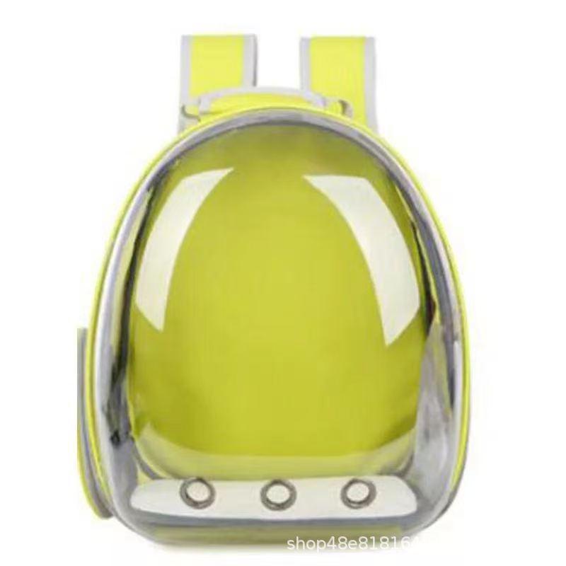 Atmungsaktiver Transparenter Katzen- & Hundetransportrucksack - Handgehaltenes Weltraumkapsel-Design