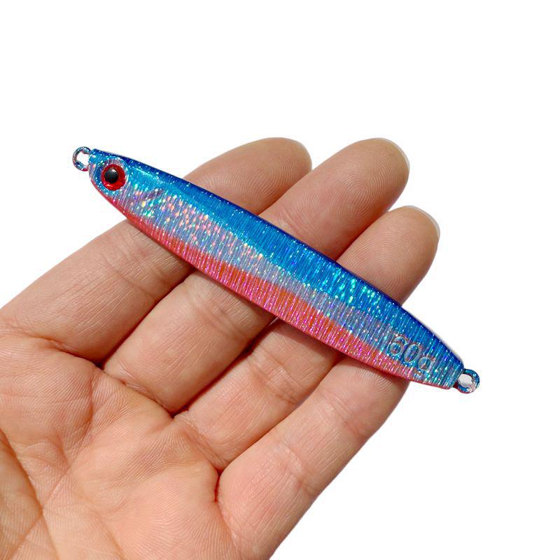 Slow Jigging Double Hook Hard Bait Iron Plate Lure for Freshwater and Saltwater Fishing