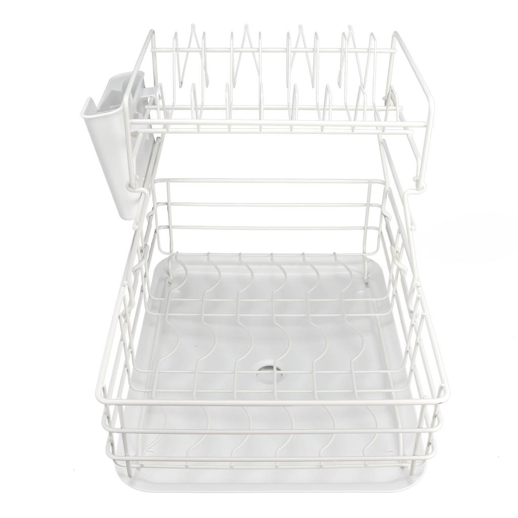 Escorredor de Louça Dupla Camada Escorredor de Pratos Bancada Porta Talheres Porta Hashis para Cozinha