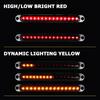 2x LED Turn Stop Tail Brake Strip DRL Light Sequential Flowing Amber+Red Truck V