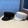 Retro Flat Top Kapteinshatt For Kvinner Gatsby-hatt Andetungehatt Stjernebaret Sjømannshatt Avisguttlue