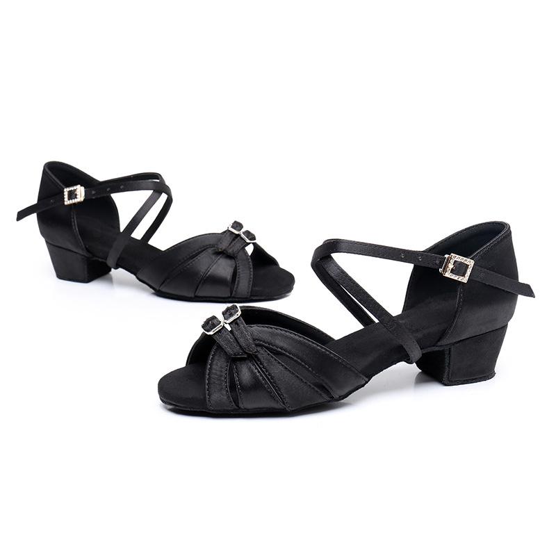 Scarpe da Ballo Latino per Bambine e Adulti: Suola Morbida, Strass, Cha-Cha, Scarpe da Ballo per Allenamento