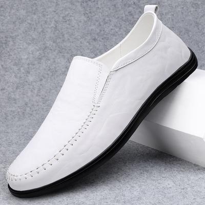 Fashion Fashion Genuine Leather Casual Shoes 2025 New Men Flats Slip-on Men's Dress Loafers Spring Autumn Soft-soled Male Driving Shoes