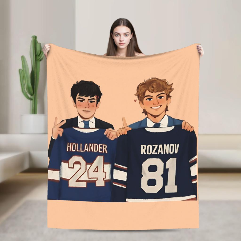 Heated Rivalry Banana Blankets Shane and Ilya Wool Awesome Soft Throw Blankets for Home Restaurant Autumn/Winter
