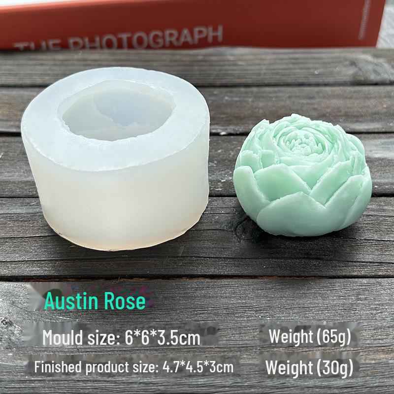 

3D силиконовая форма: Белые розы и пионы для торта, помадки, свечей, мыла, ароматерапии.