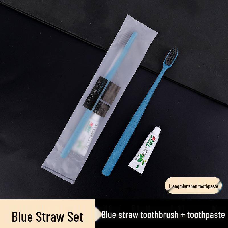 

Одноразовая зубная щетка с мягкой щетиной и зубной пастой для туалетных принадлежностей для отелей и гостевых домов