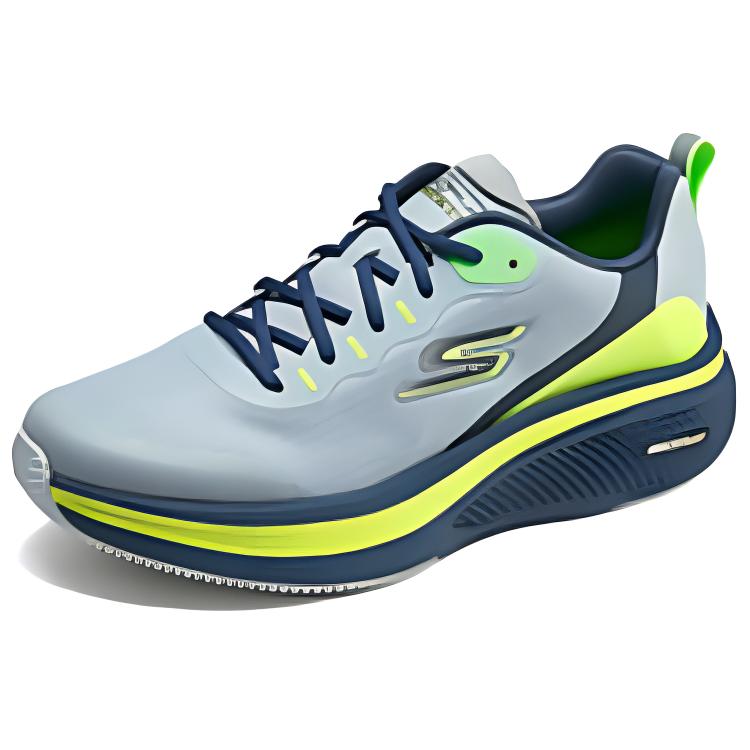Skechers Lightweight Cushioning Quick-Start Sneakers Men Sneakers Gray Blue 220851-GYNV