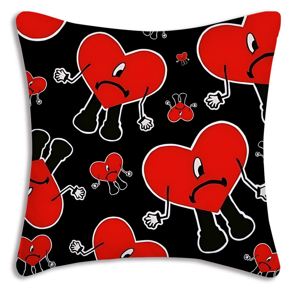 Fashion B-Bads B-Bunnys Art Pillow Covers Cartoon Sofa Decorative Home Double-sided Printing Short Plush Cute Cushion Cover