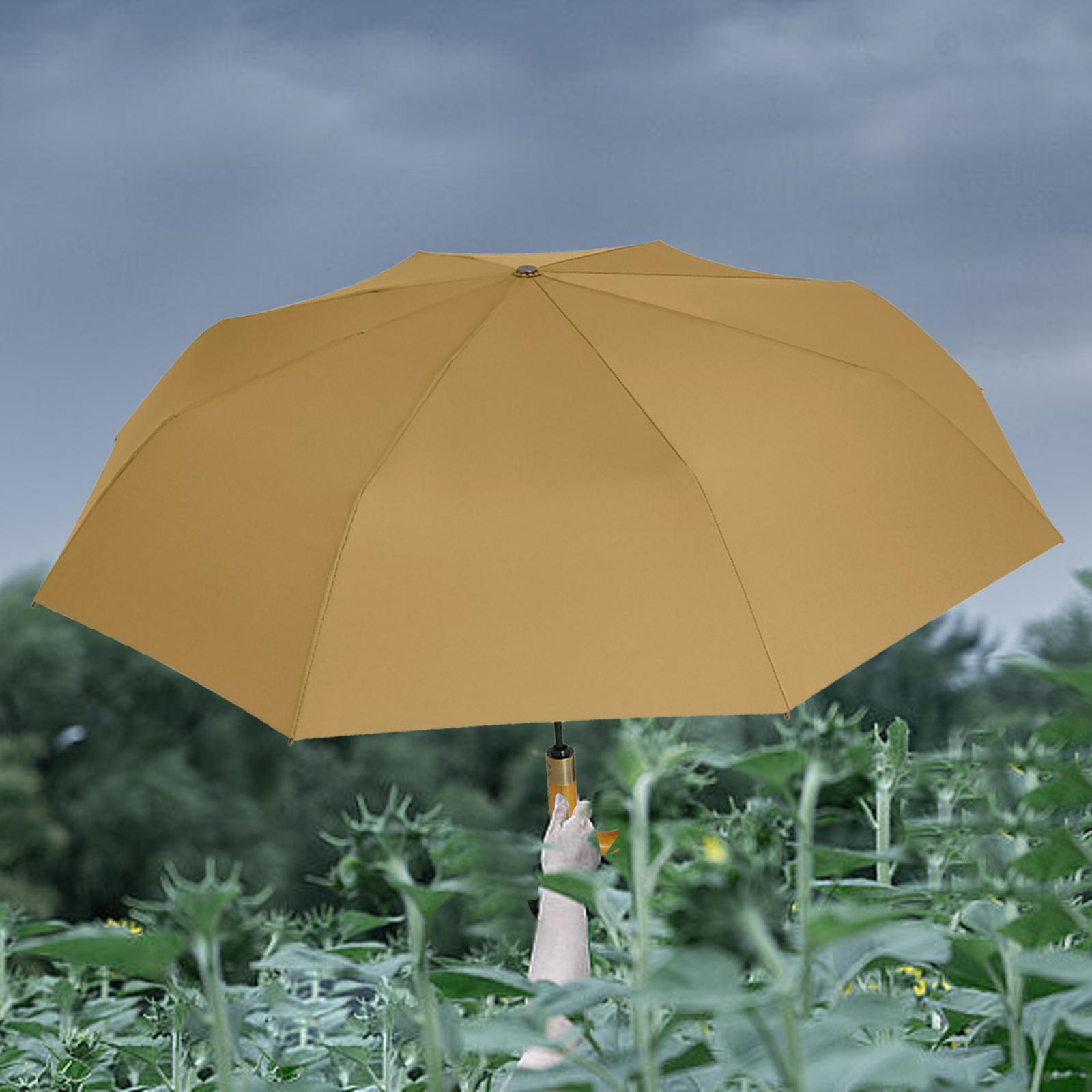 Складной зонт 8 спиц ветрозащитный для активного отдыха кемпинга походов чёрный — фото 8