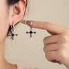 Dark Cross Pendant Earrings Trend Premium Silver Diamond Niche Earrings Personalized Retro Punk Earrings