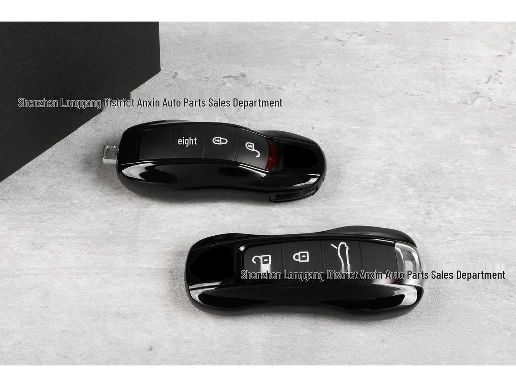 Czarna Jadeitowa Obudowa Kluczyka dla Porsche Macan, 718, Cayenne, Panamera, Taycan, 911