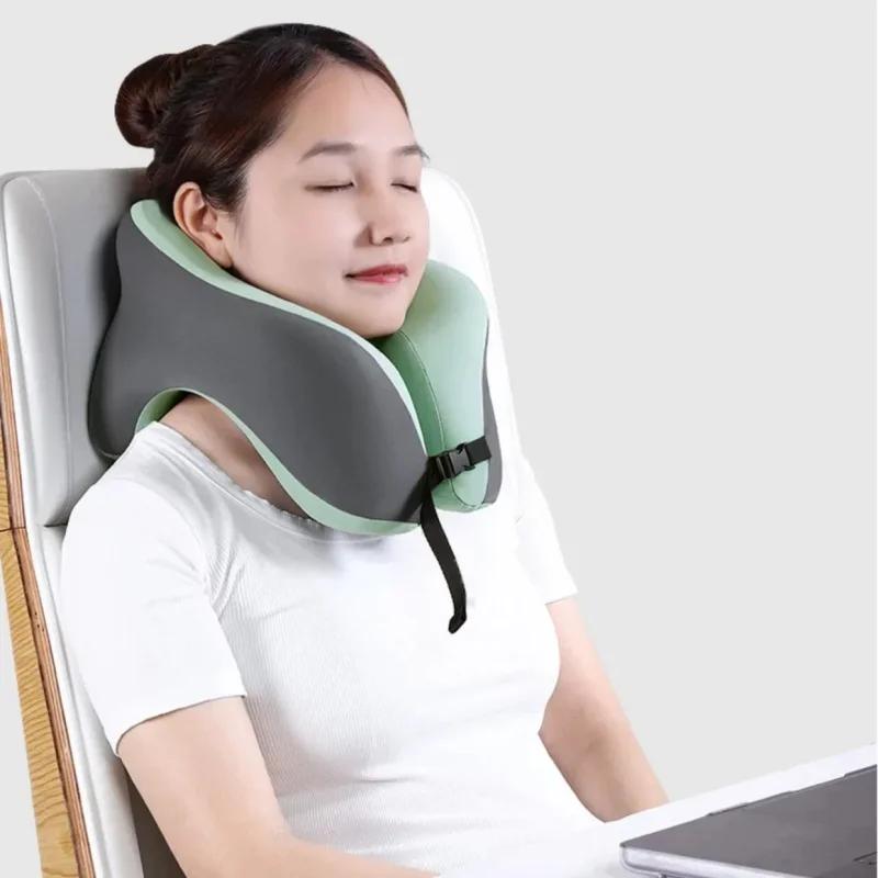 Tragbares U-förmiges Reisekissen Memory Foam Schlafkissen Büro Nickerchenkissen Auto Flugzeug Nackenkissen Ergonomische Kopfstütze