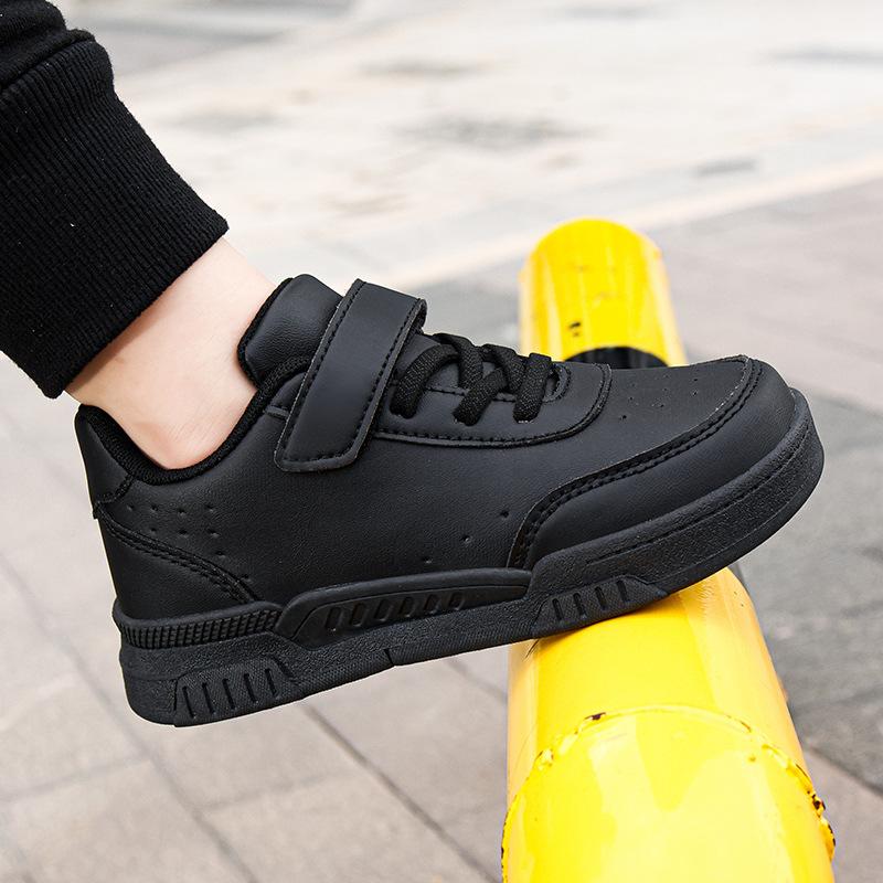 Children's School Little White Shoes 2025 Boys Korean Version of Fashion Personalized Breathable Shoes Medium Older Children Girls Outdoor Board Shoes