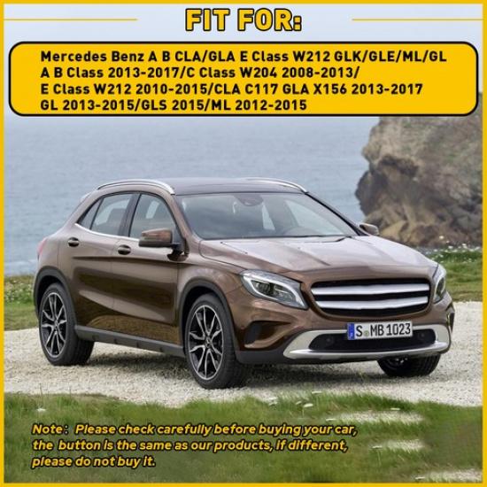 12pcs Chrome Door Lock Switch Button Cover For Trims Mercedes Benz W204 W212 CLA