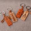2026 Tai Sui Amulet Keychain Wood Carved Pendant Car Bag Charm Waist Hanging Protection Lucky Gift Feng Shui Safety Token