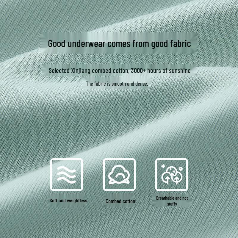 MIIOW Men's Pure Cotton Boxer Briefs
