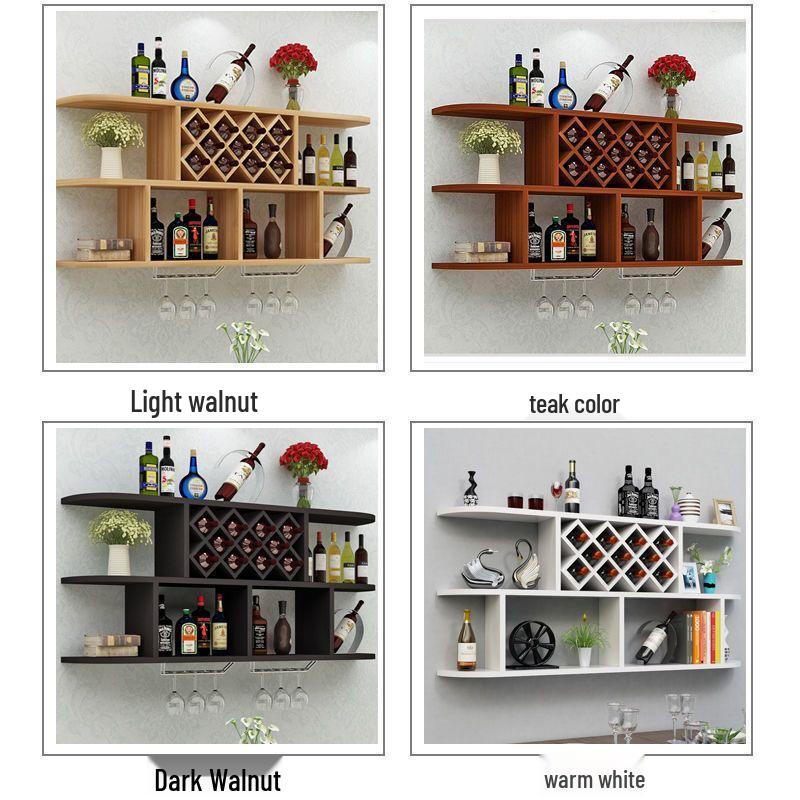 Multi-Layer Wall-Mounted Wine Rack: Decorative Storage