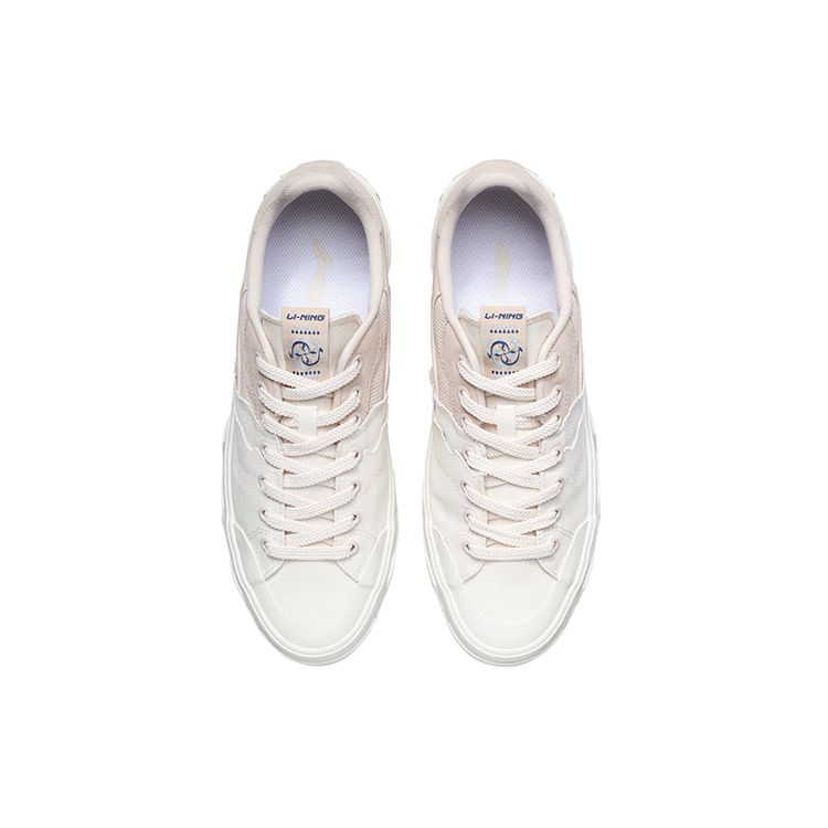 Li Ning CF Sneakers Casual Unisex Sneakers Bianco Albicocca AGCR171-2