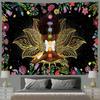 Ine Ive African Chakra Tapestry African American Woman Zen Meditation Tapestries 80x60 Inch Starry Sky Flower Garden Inspirational Afro Yoga Wall Art