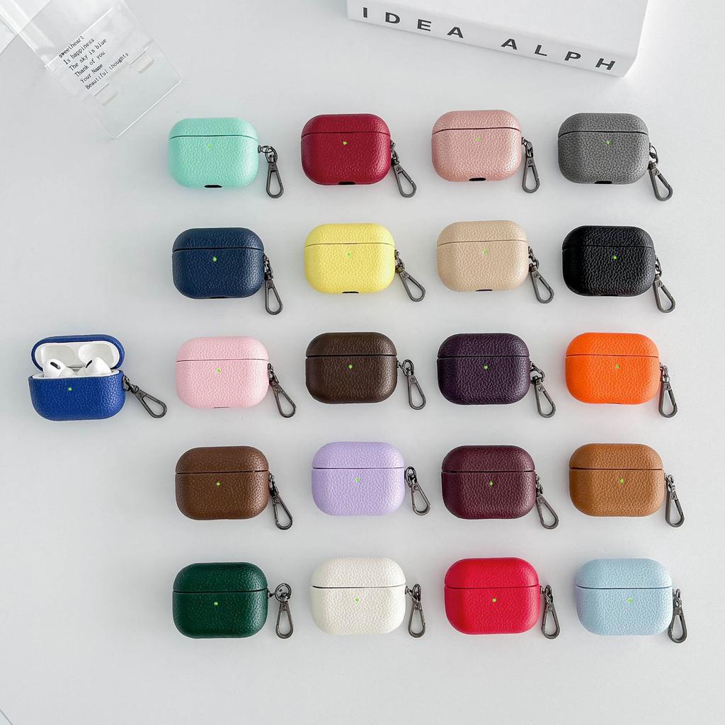 The Earphone Case Is Suitable for Apple Wireless Bluetooth Earphone Compartment Solid Color Earphone Case.