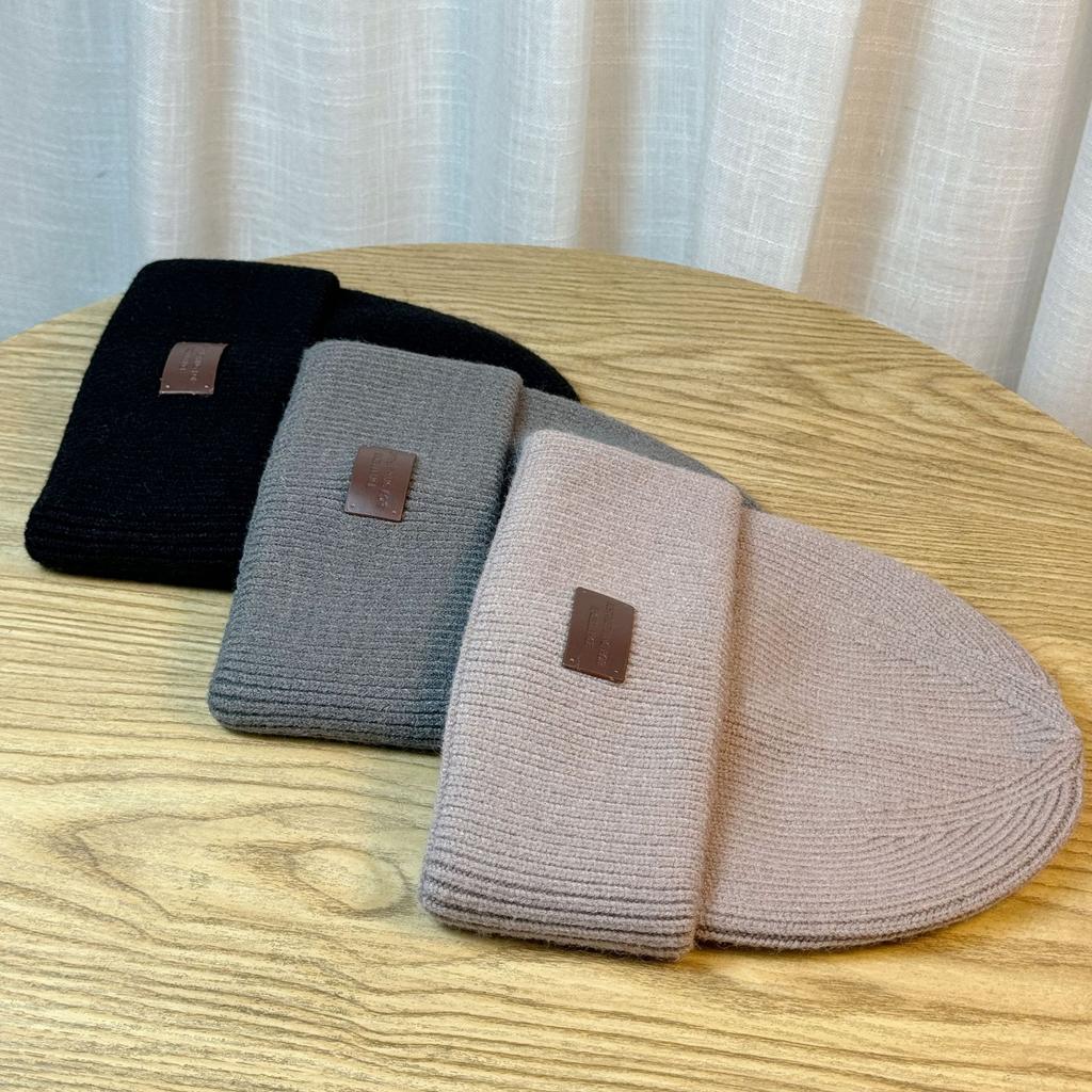 New Korean Style Thickened Cold Proof Woolen Hat for Men and Women Cycling Warm Knitted Hat Simple Pullover Hat