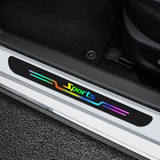 5pcs Car Door Sill Scuff Plate Cover Bumper Trunk Protector Anti Scratch Sticker