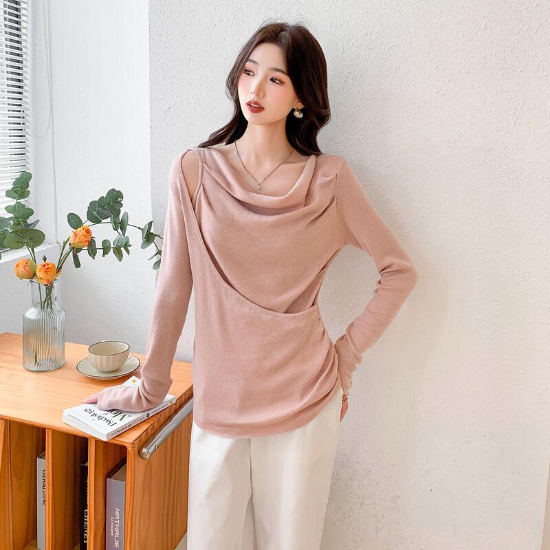 

MOKANA Women s Elegant Boat Neck Long Sleeve Knit Top MKNJD2765 One Size