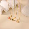 Advanced Sense Hollow Butterfly Love Drip Necklace Female Niche Cold Wind Personality Stainless Steel Collarbone Chain New