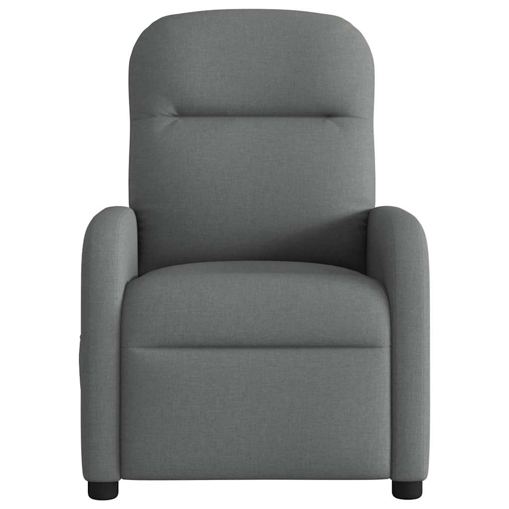 Vidaxl Foldable Massage Armchair, Dark Gray, Fabric Upholstered