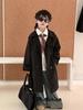 Boys' Mid-Length British Style Trench Coat - Spring/Autumn 2025 Fashion