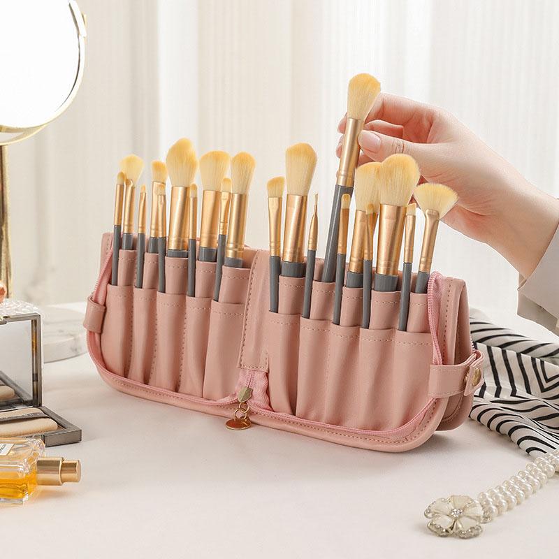 Multifunctional Makeup Brush Storage Bag Makeup Artist Cosmetic Case Handbag Portable Travel Cosmetic Organizer Bag Beauty Tools