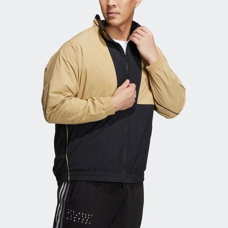 Adidas Contrast Panel Letter Print Stand Collar Jacket Unisex Jackets Multicolor HM2693